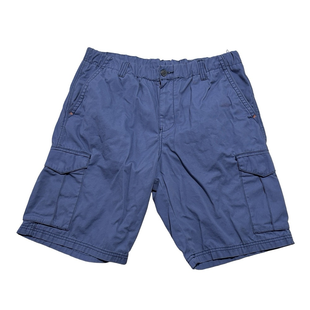 Tommy Bahama Cargo Shorts Men's Large Blue Stretch Elastic Waist 34 x 10
